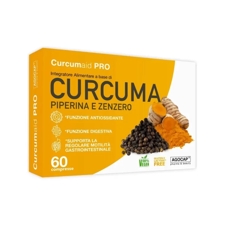 Integratore a base di Curcuma Piperina e Zenzero, potente antiossidante - Agocap