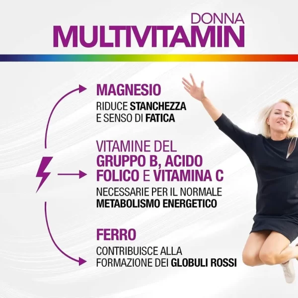 Multivitamin Donna per la funzione del sistema nervoso e l'energia - Agocap