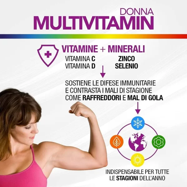 Multivitamin Donna per la funzione del sistema nervoso e l'energia - Agocap